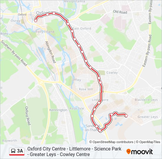3A Bus Line Map