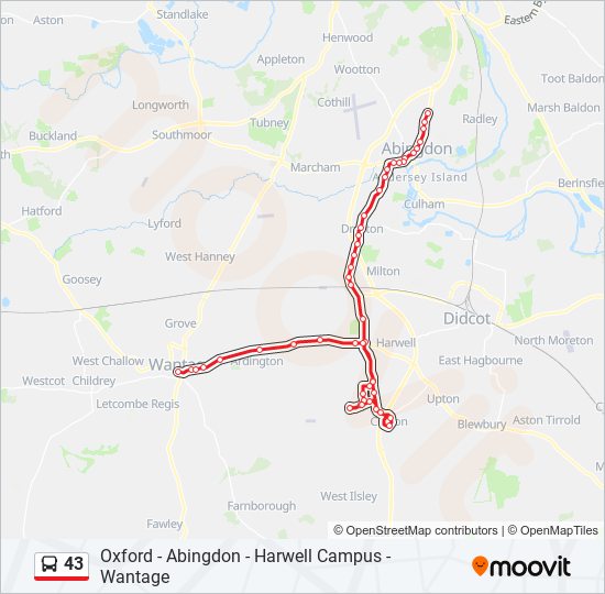 43 Bus Line Map
