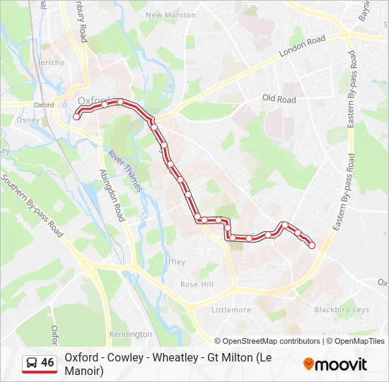 46 Route: Schedules, Stops & Maps - Cowley (Updated)