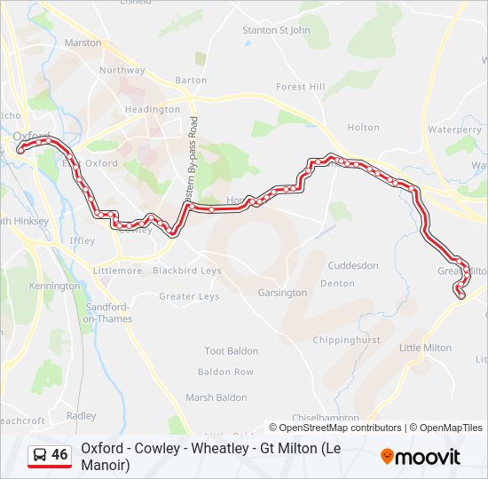 46 Route: Schedules, Stops & Maps - Great Milton (Updated)