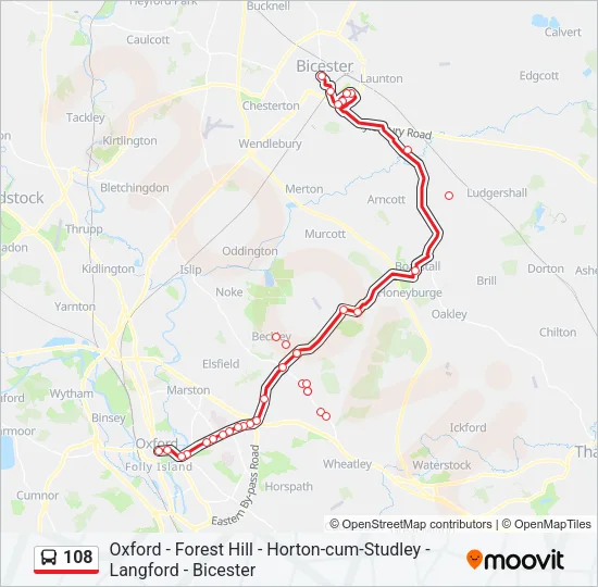 108 Bus Line Map
