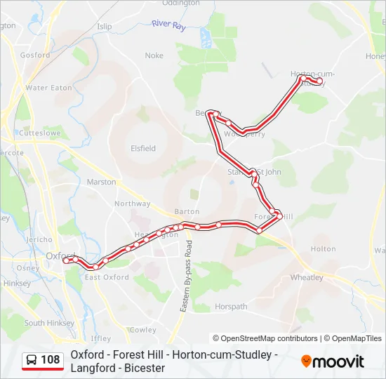 108 Bus Line Map