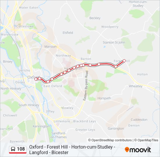 108 Bus Line Map