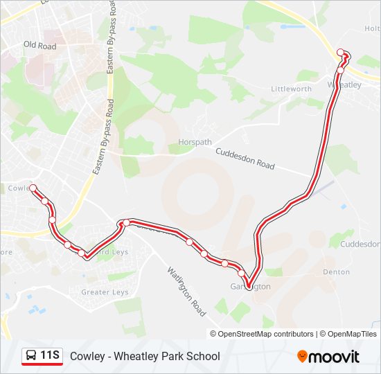 11S Bus Line Map