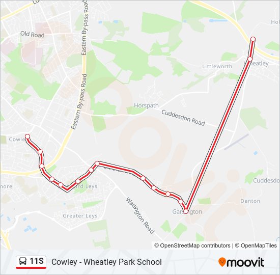 11S Bus Line Map