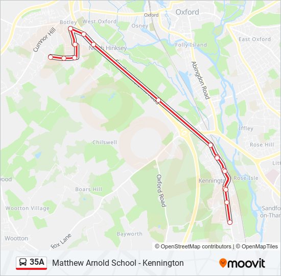 35A bus Line Map