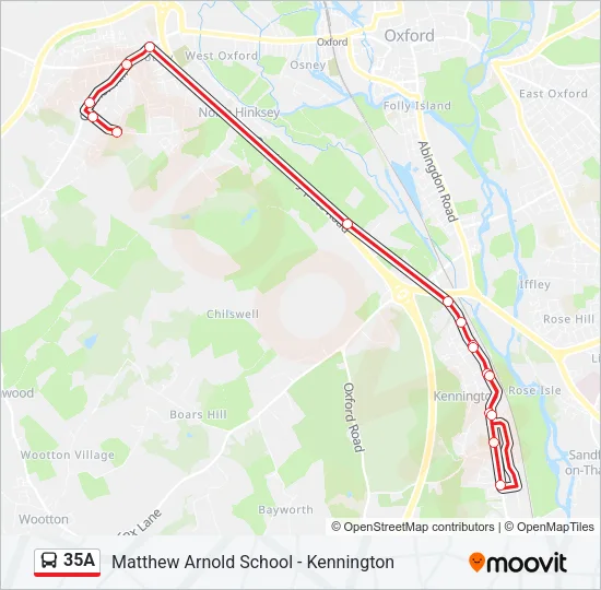 35A Bus Line Map