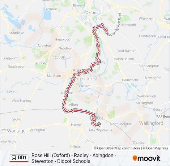 BB1 bus Line Map