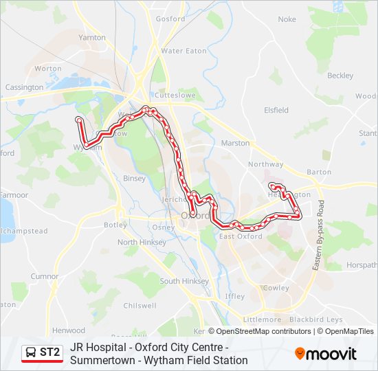 ST2 bus Line Map