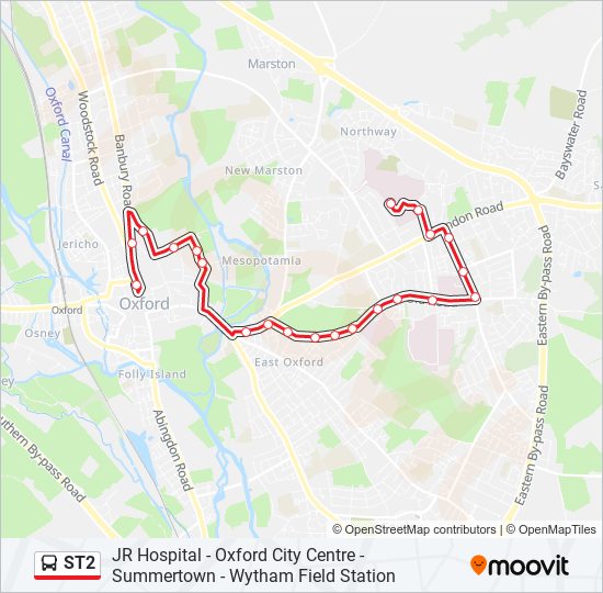 ST2 bus Line Map
