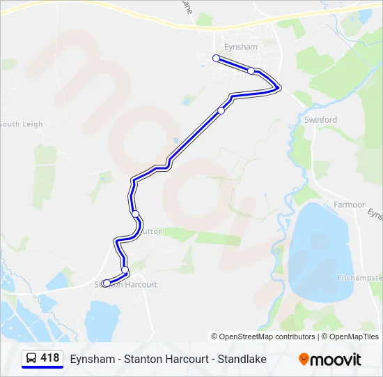418 Bus Line Map