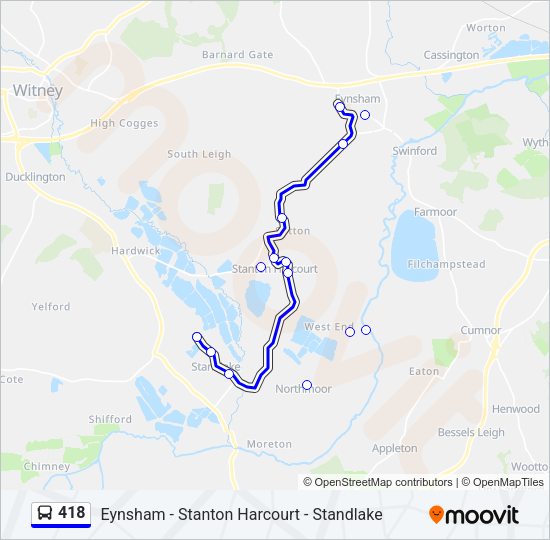 418 Bus Line Map