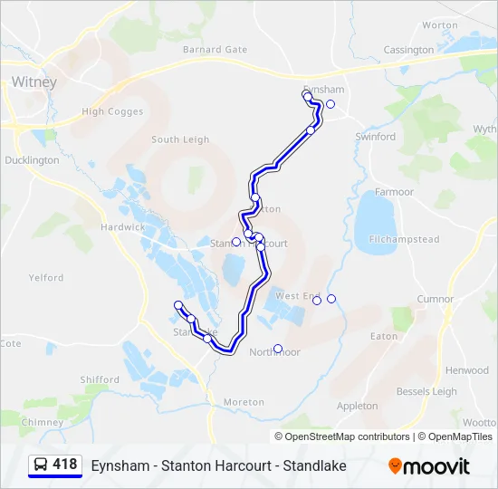 418 Bus Line Map