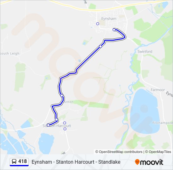 418 Bus Line Map