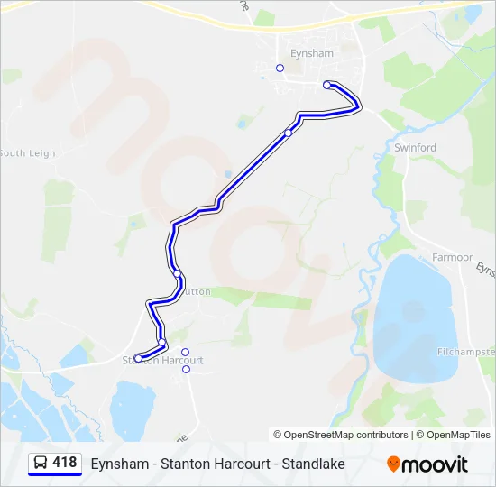 418 Bus Line Map