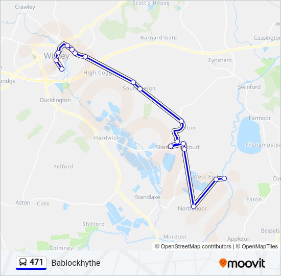 471 bus Line Map