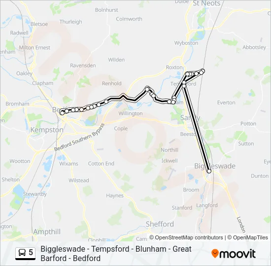 5 Bus Line Map