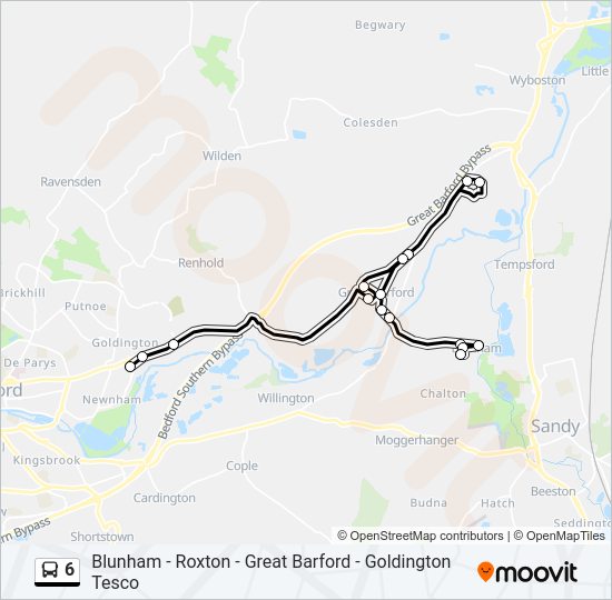 6 Bus Line Map