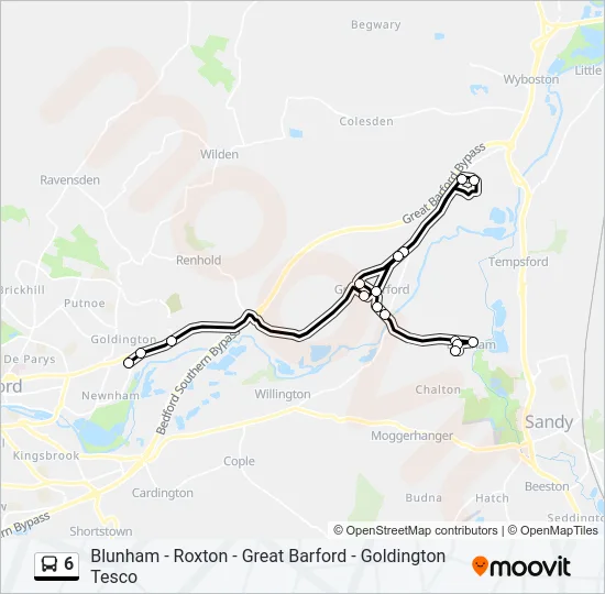 6 Bus Line Map