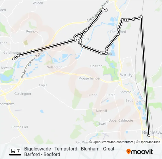 7 Bus Line Map