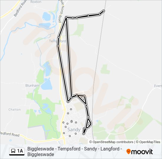 1A Bus Line Map