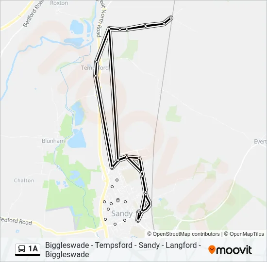 1A Bus Line Map