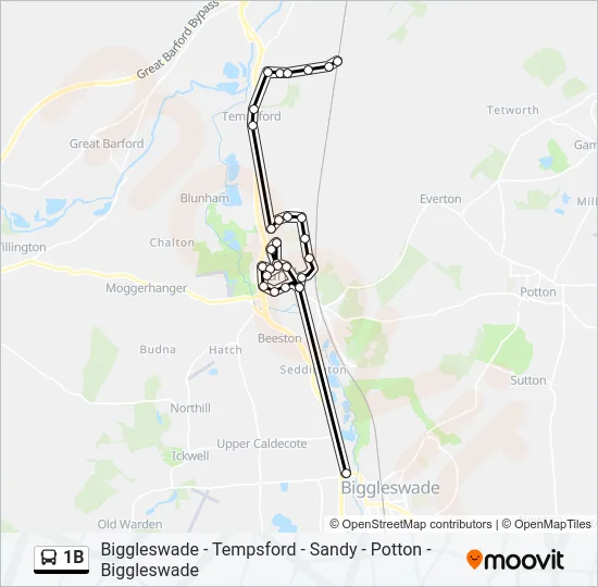 1B Bus Line Map
