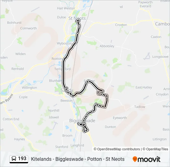 193 Bus Line Map