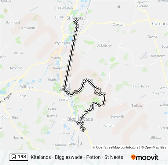193 Bus Line Map