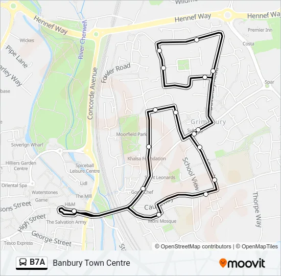 B7A Bus Line Map