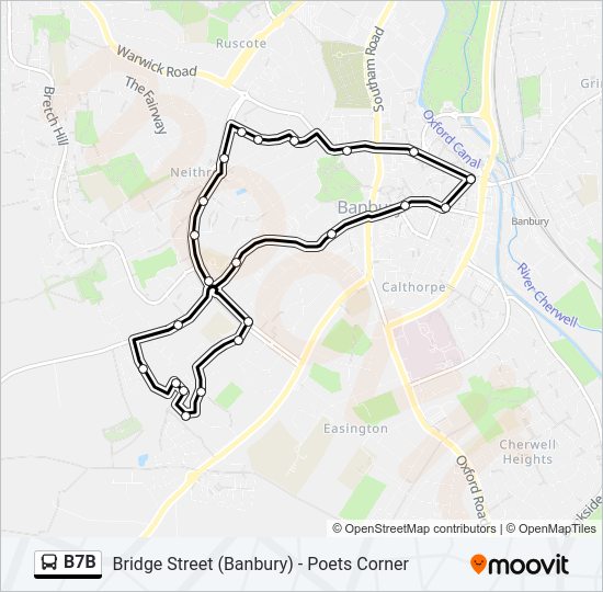 B7B Bus Line Map