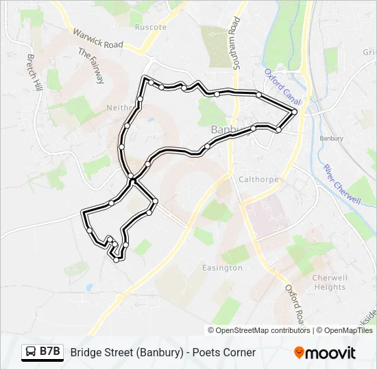 B7B Bus Line Map
