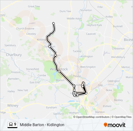9 Bus Line Map