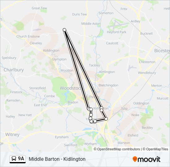 9A Bus Line Map