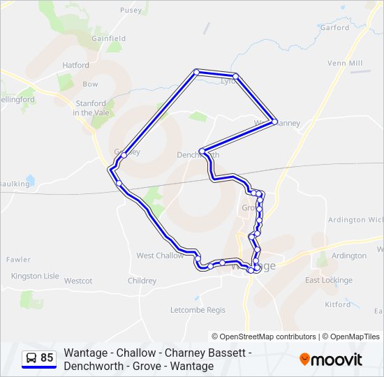 85 Bus Line Map