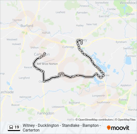 19 Bus Line Map