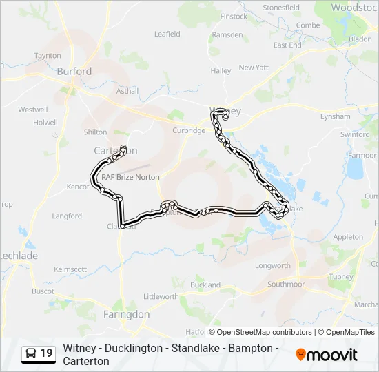 19 Bus Line Map