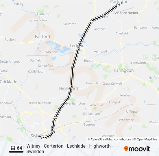 64 bus Line Map