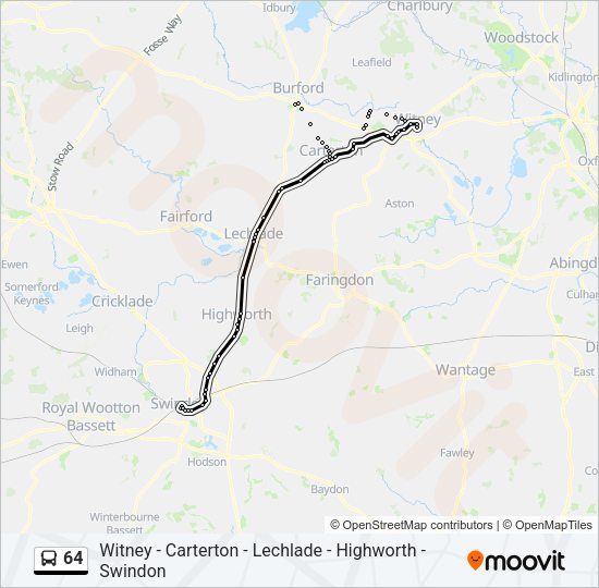 64 Bus Line Map