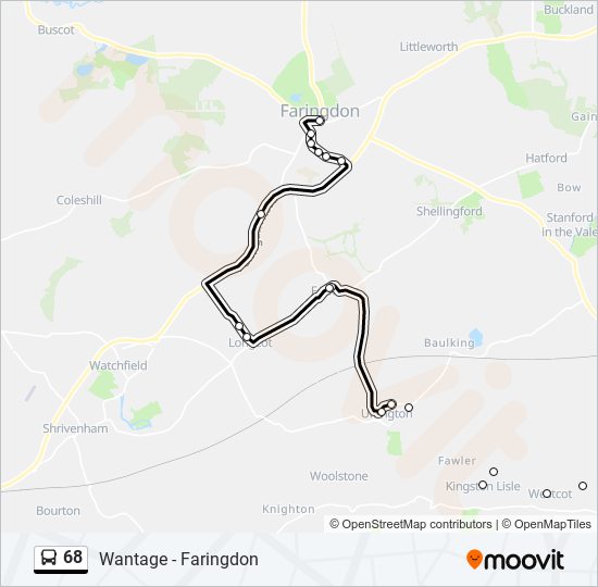 68 Route: Schedules, Stops & Maps - Faringdon (Updated)