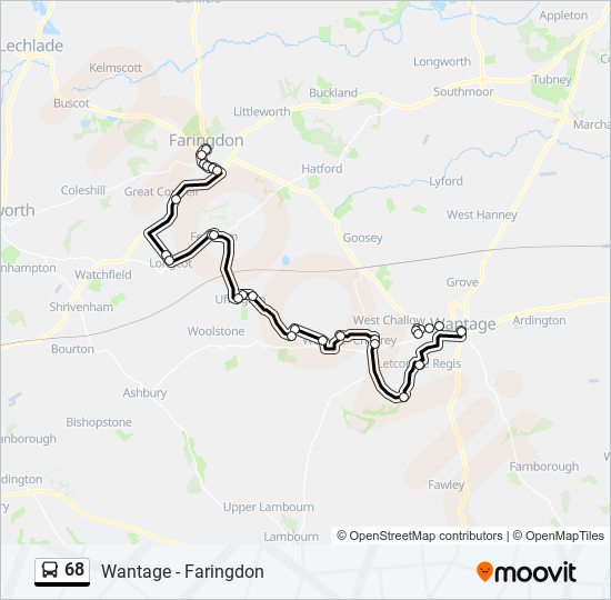 68 Route: Schedules, Stops & Maps - Wantage (Updated)