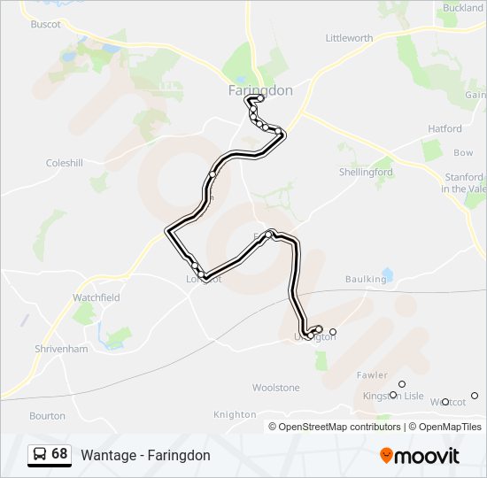 68 Route: Schedules, Stops & Maps - Faringdon (Updated)