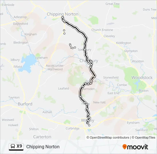 X9  Line Map