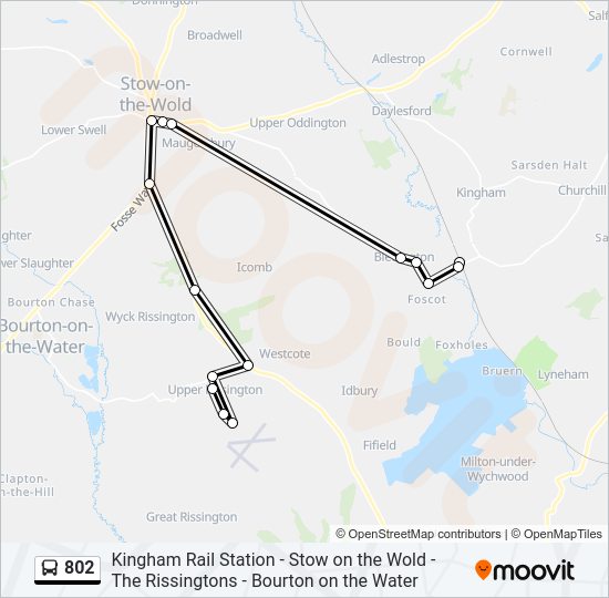 802 Bus Line Map