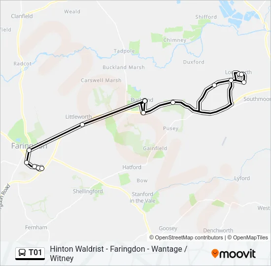T01 Bus Line Map