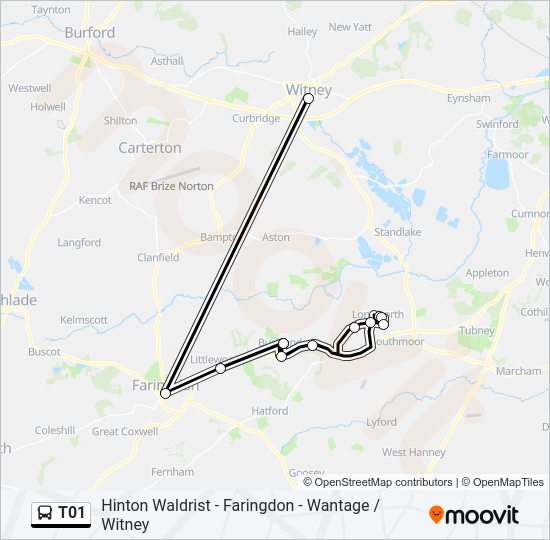 T01 Bus Line Map