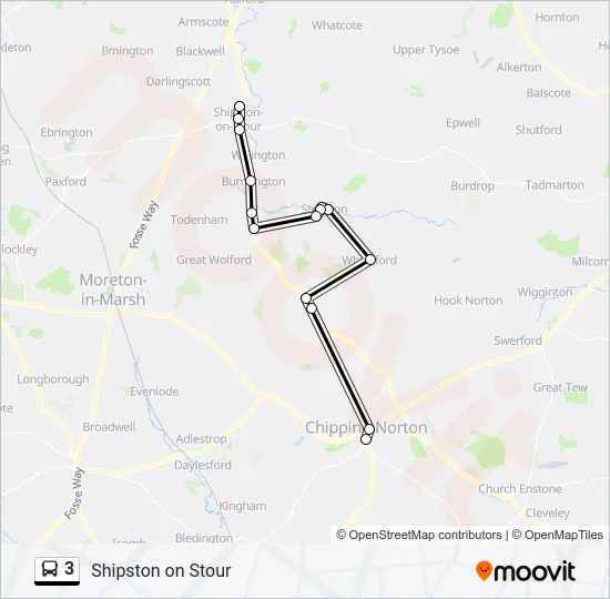 3 Bus Line Map