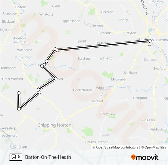 5 Bus Line Map