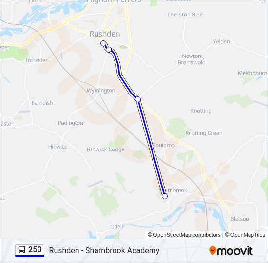 250 Bus Line Map