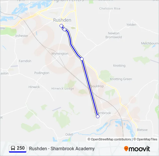 250 Bus Line Map